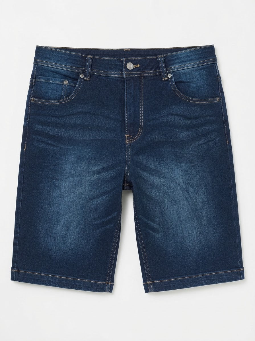 UP2Fashion Men’s Sweat-Denim Shorts (Dark blue)