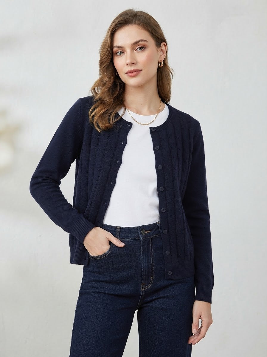 Women’s Knit Cardigan (navy)