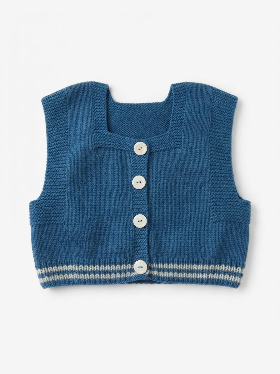 Girls’ Cropped Knitted Vest