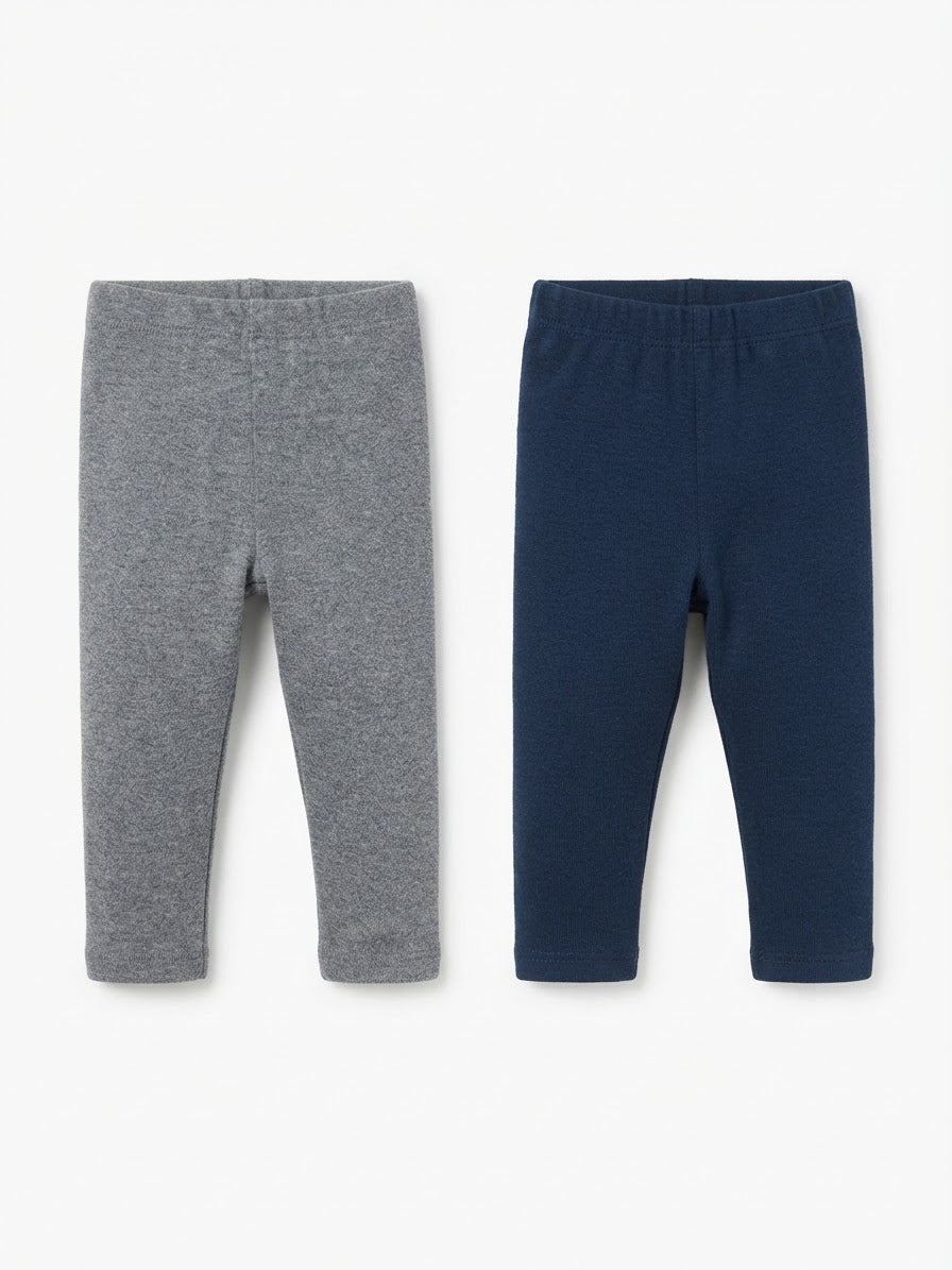 Baby Boy’s Ribbed Cotton leggings, 2 pcs- Lily & Dan
