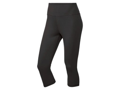 CRIVIT Women’s Cropped Sports Leggings (Black)
