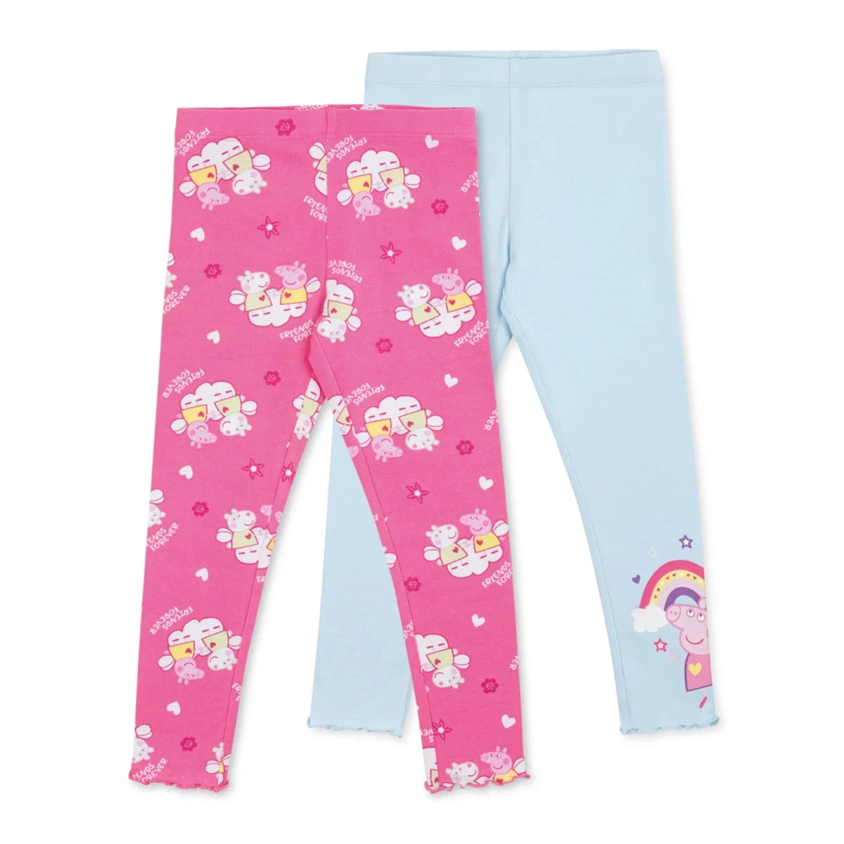 Girls’ Cotton Leggings, 2 pcs - Peppa Pig