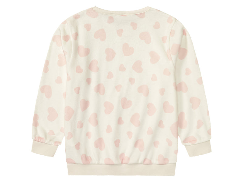 LUPILU Girls’ Plush Fleece Sweatshirt - Hearts