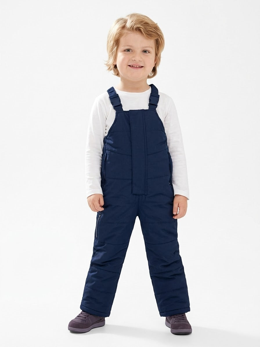 CRANE Boys’ Ski Fleeced Overalls (Navy)