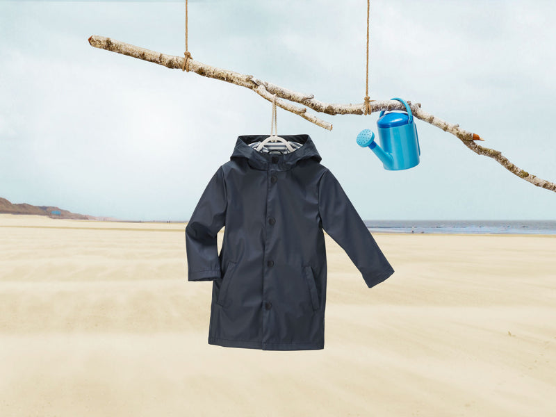 LUPILU Kids’ Long Rain Jacket (Navy)