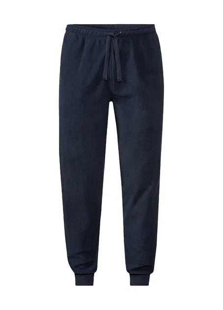 LIVERGY Men’s Fleece Pajama Set (Navy/Red)