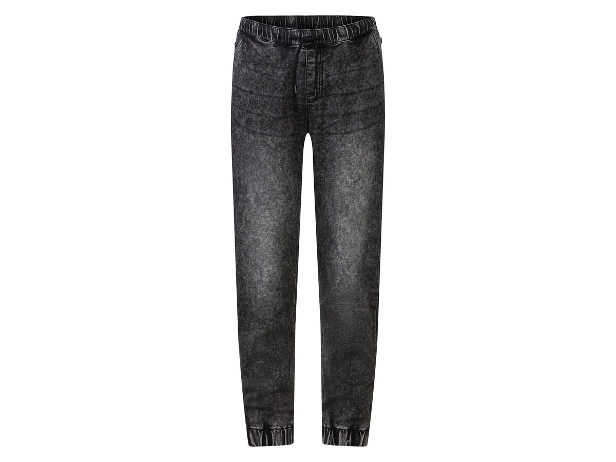 LIVERGY Men’s Sweat-Denim Joggers (moonwash black)