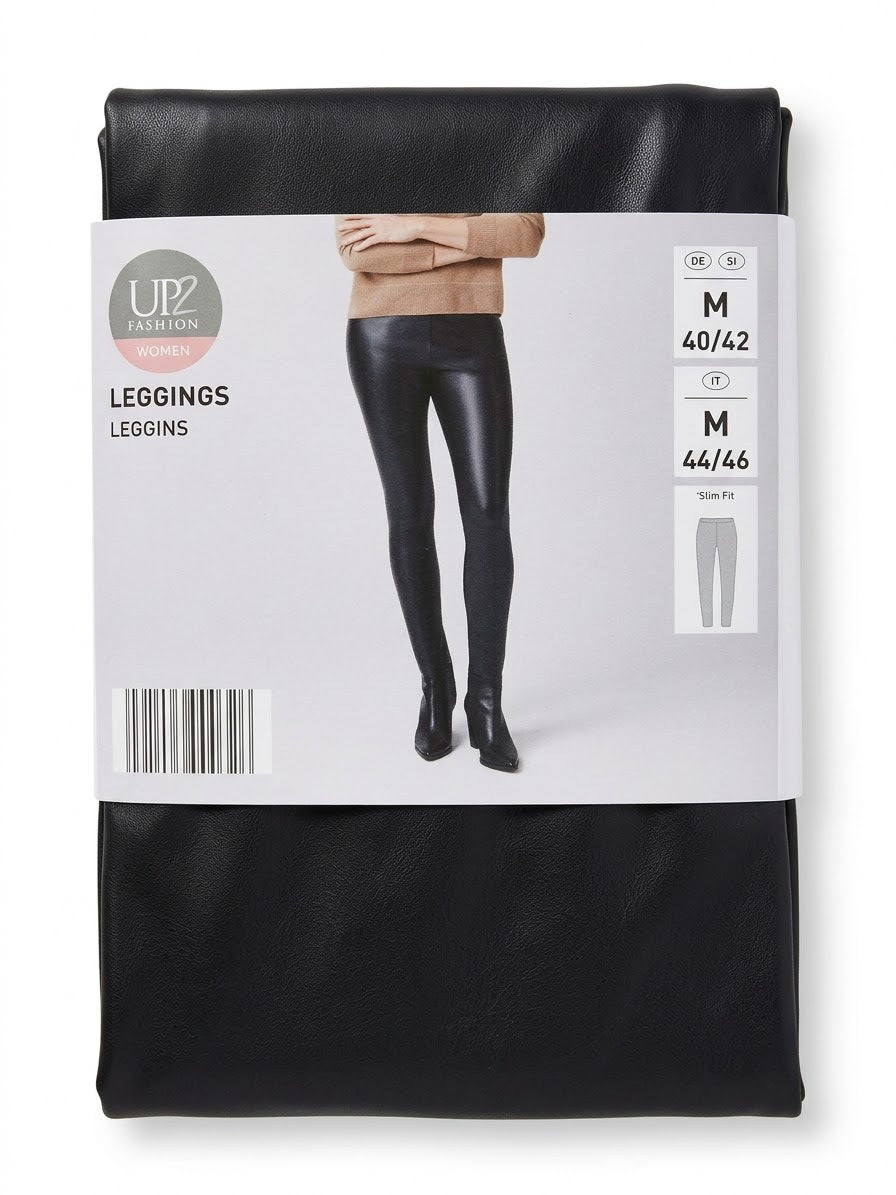 UP2Fashion Women’s Faux-leather Leggings (Black)