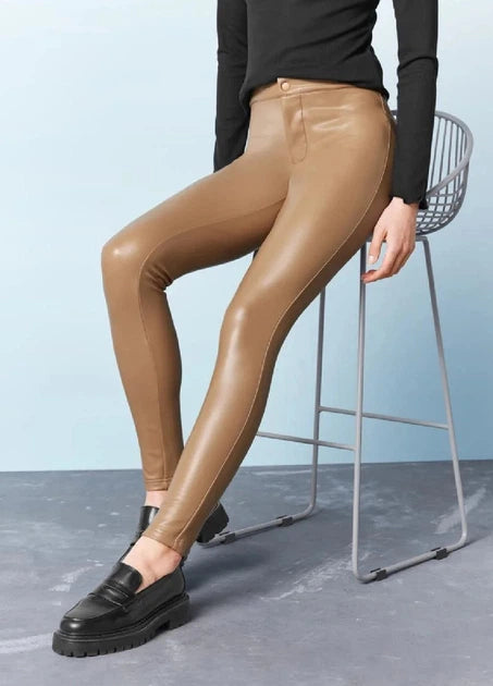 ESMARA Faux-leather Fleeced Jeggings