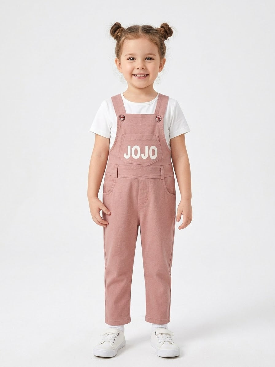 Girls’ Cotton Sleeveless Overalls