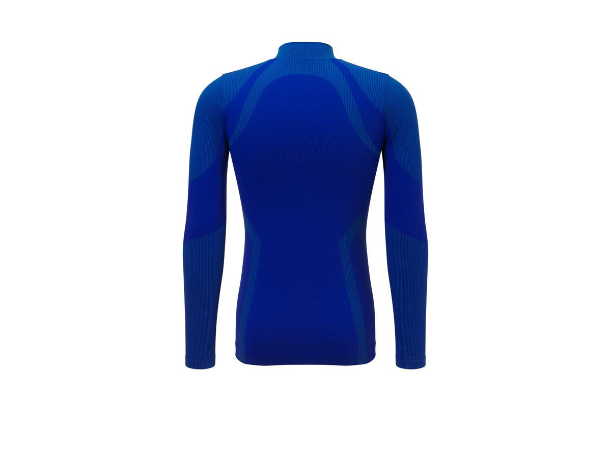 NEWCENTIAL Men’s Seamless Performance Base Layer Top (Blue)