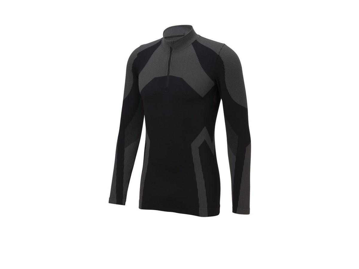 NEWCENTIAL Men’s Seamless Functional Base layer Top (black/grey)