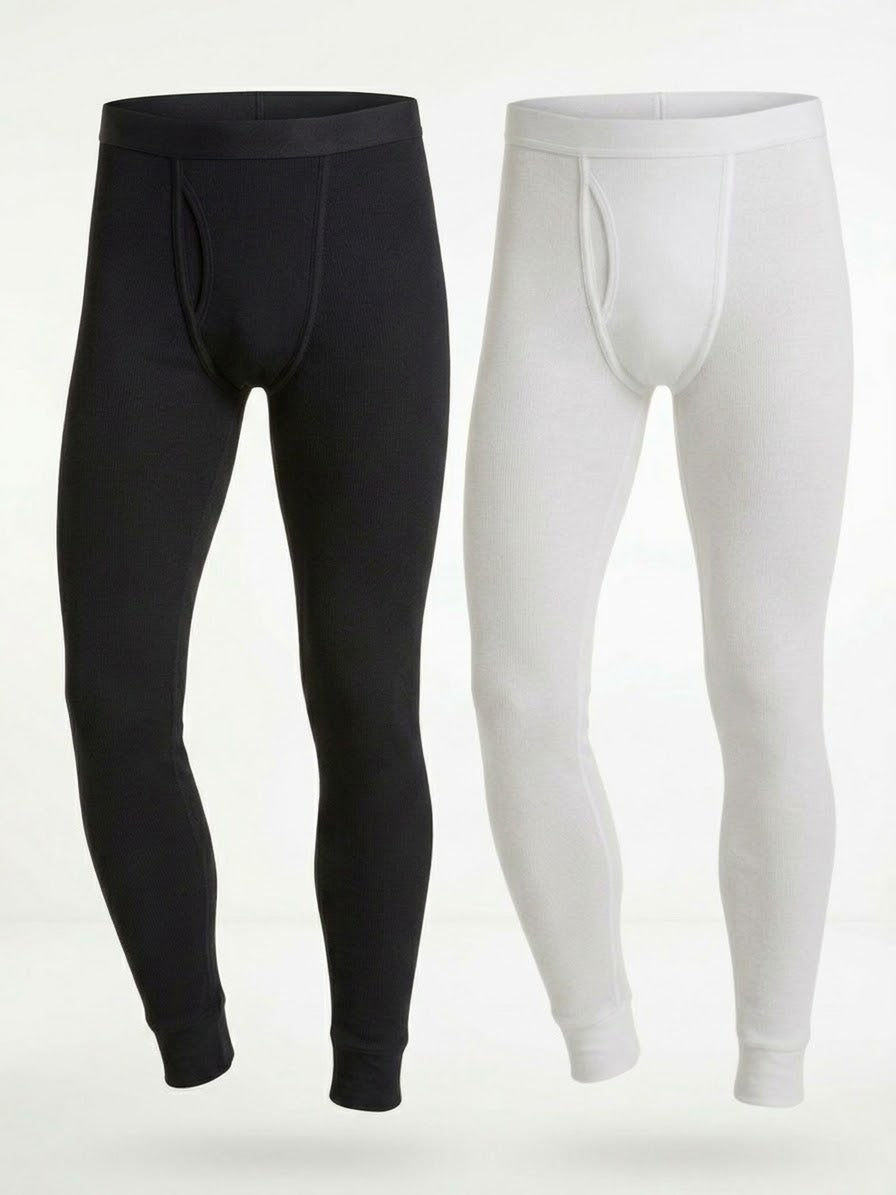 UP2Fashion Men’s Thermal Underpants, 2 pcs (white/black)