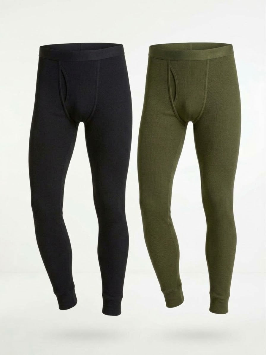 UP2Fashion Men’s Thermal Underpants, 2 pcs (olive/black)