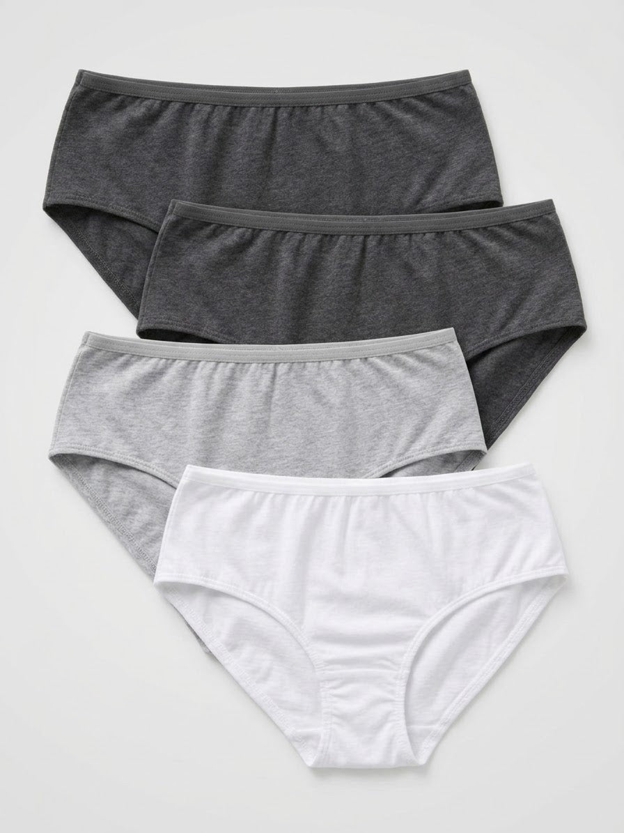 Hip&Hopps Girls’ Cotton Briefs , 4 pcs