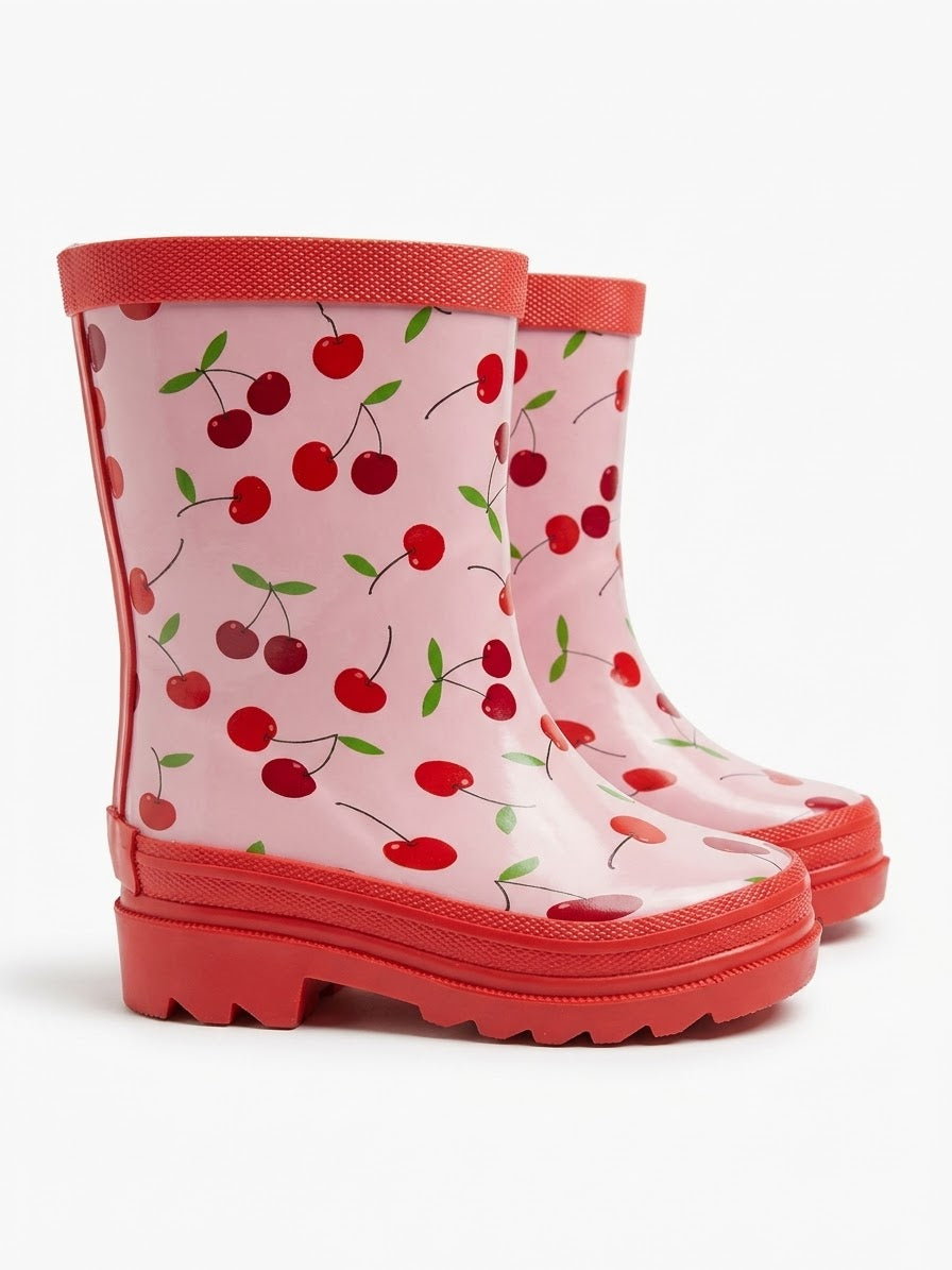 Lily & Dan Girls’ Rain Boots - Cherry