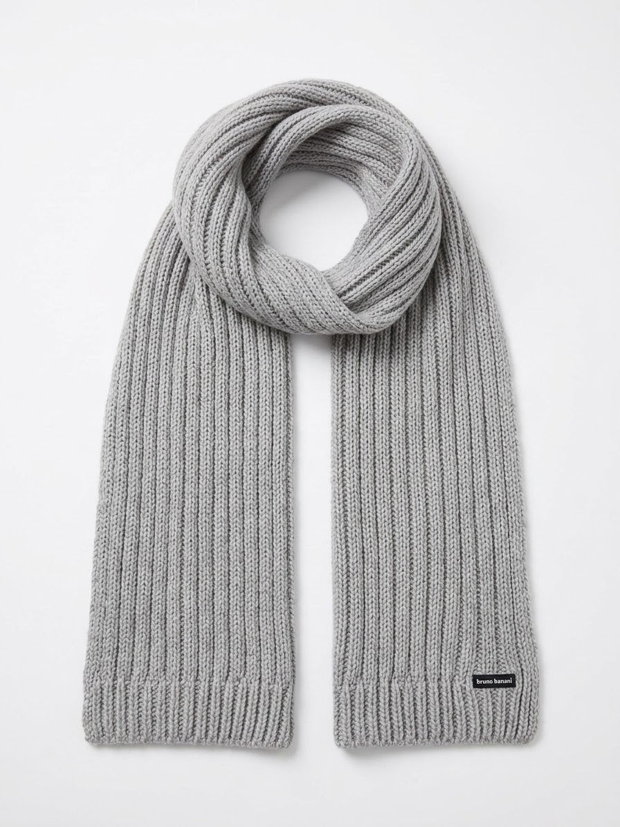 Bruno Banani Men’s Knitted Scarf (grey)