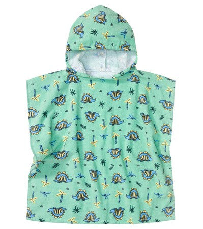 PEPPERTS Boys Hooded Towelling Poncho, DINOSAURS