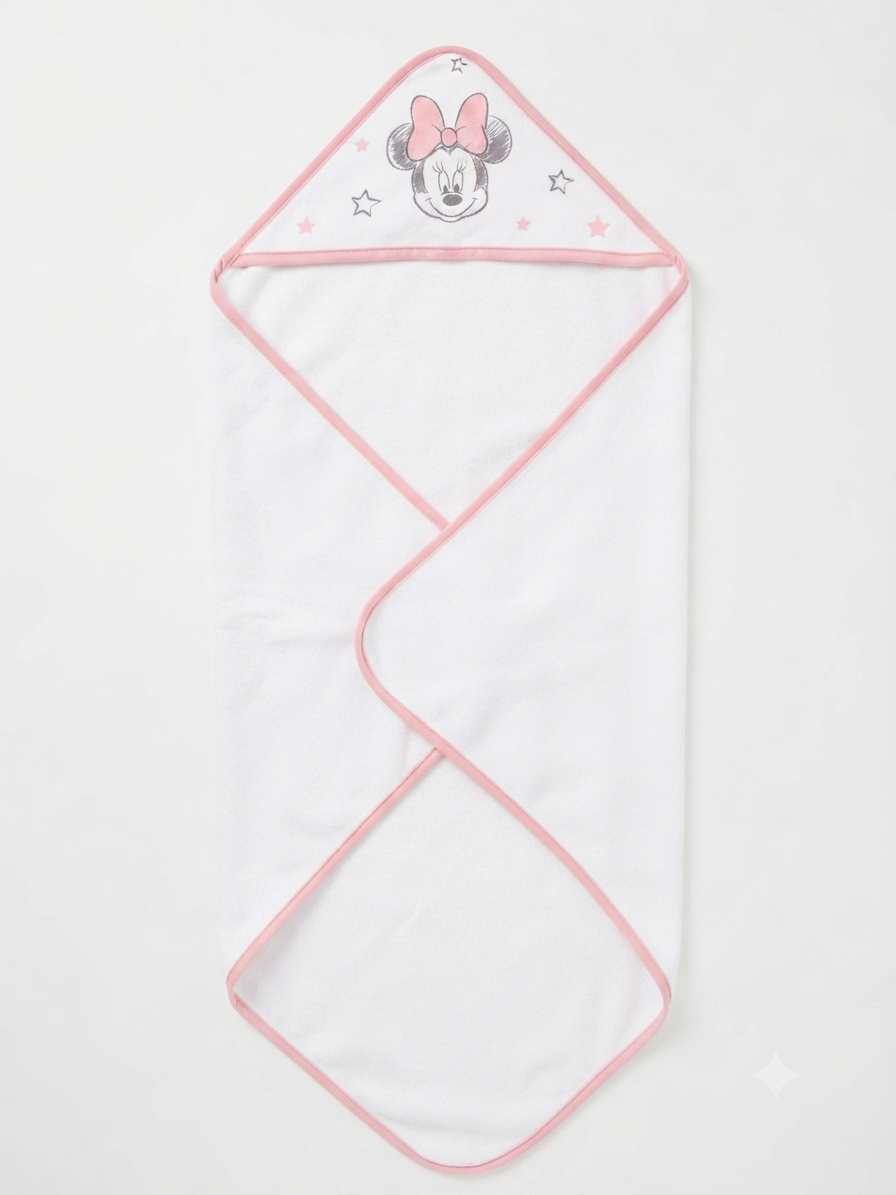 DISNEY BABY Girls Hooded towel, Mini Mouse