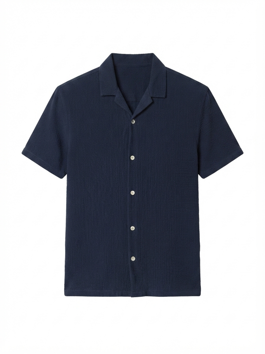 LIVERGY Men’s Chiffon Shirt (Navy)