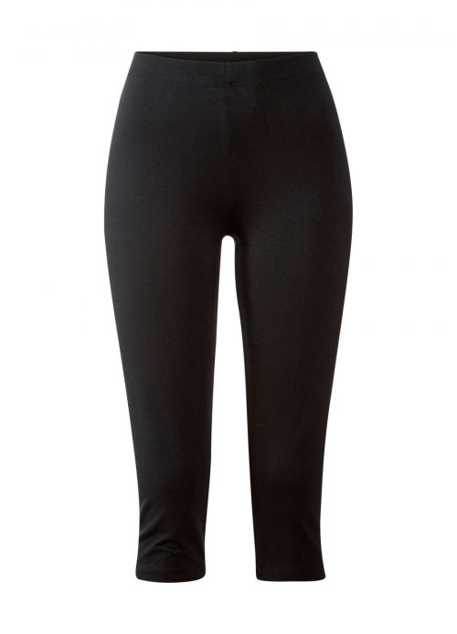 ESMARA women’s Cotton Capri Leggings (Black)