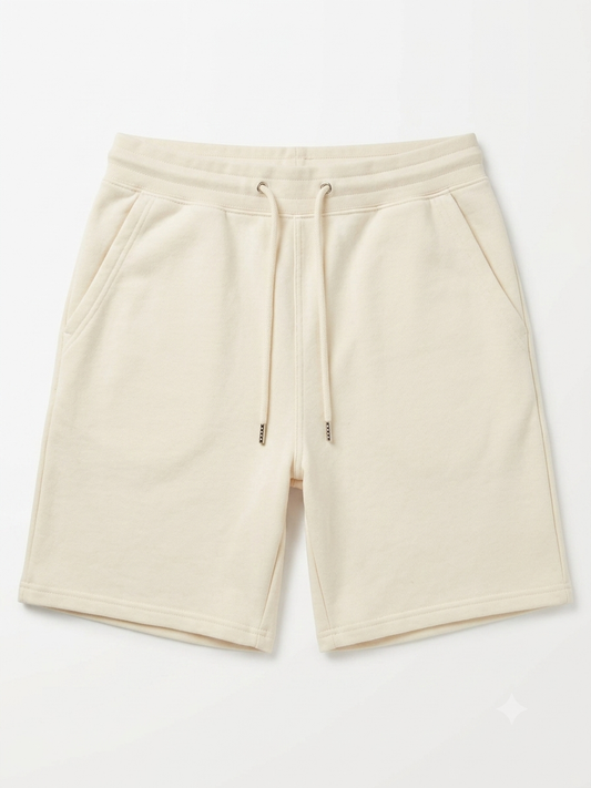 Unisex Oversized Basic shorts (Beige)