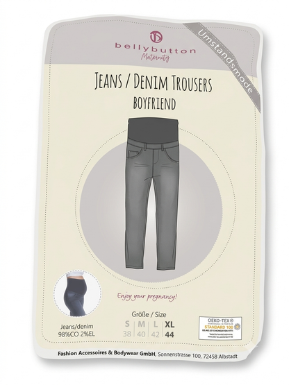 BELLY BUTTON Maternity Jeans , boyfriend cut, (Dark Grey)