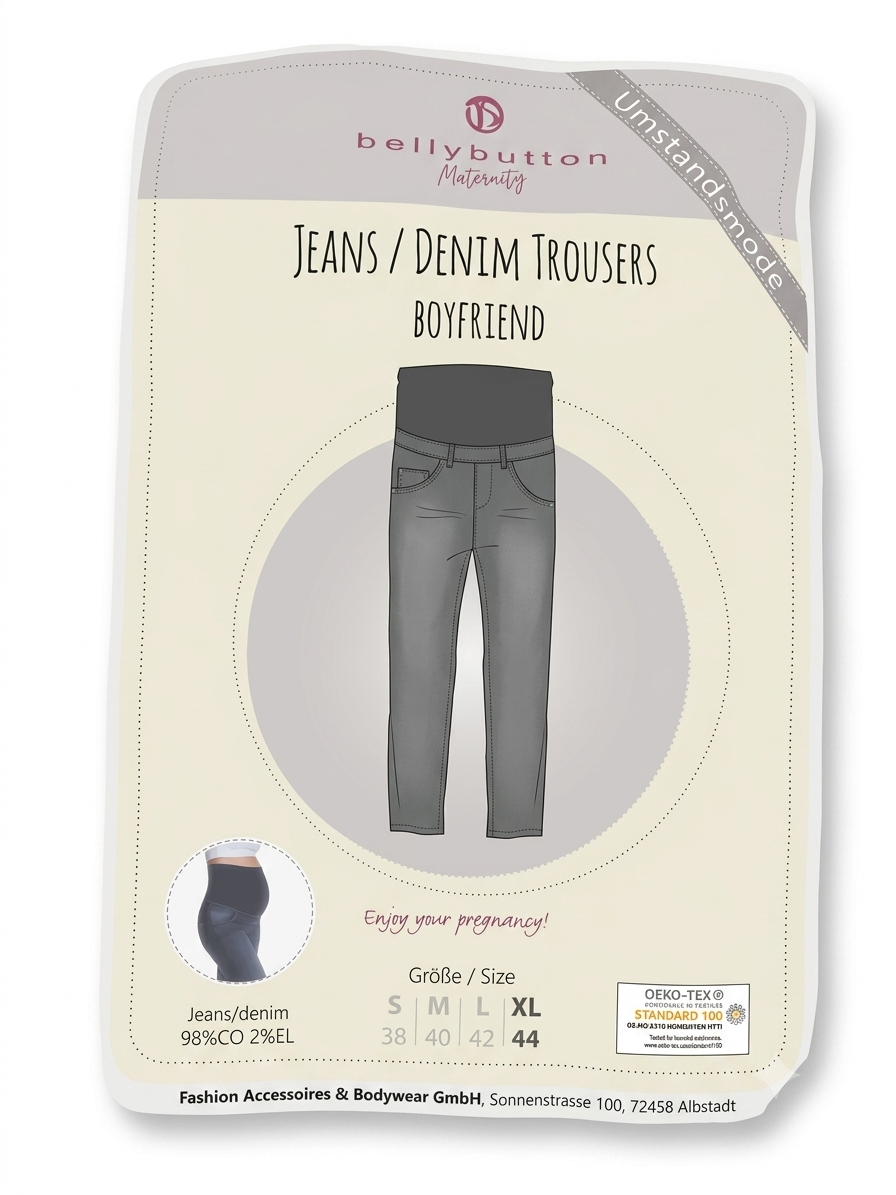BELLY BUTTON Maternity Jeans , boyfriend cut, (Dark Grey)