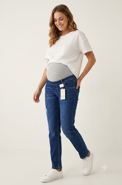 BELLY BUTTON Maternity Jeans, boyfriend cut (Blue)