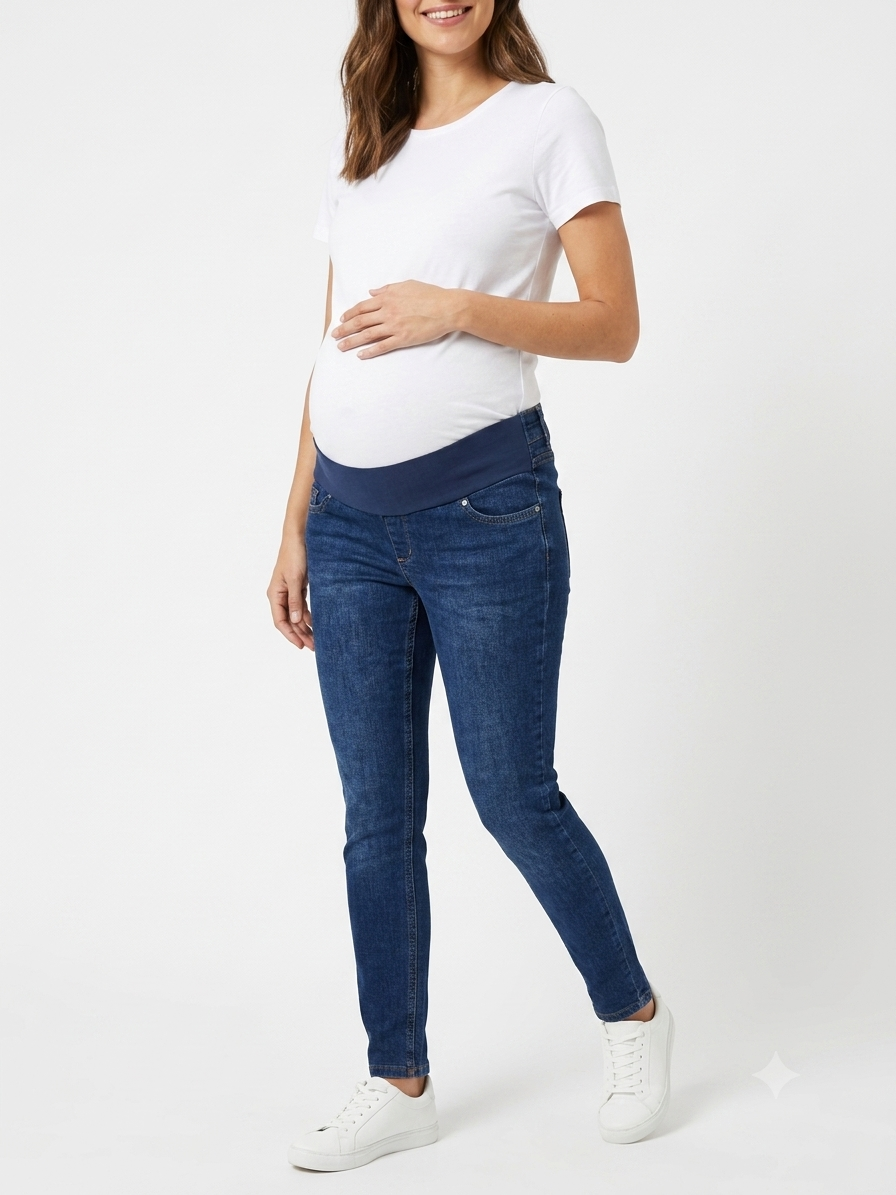 BELLY BUTTON Maternity jeans , slim fit ( blue)