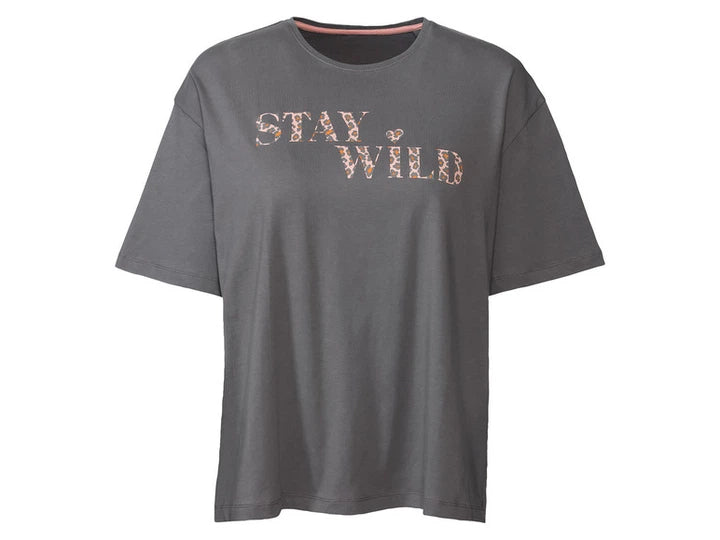 ESMARA Women’s Cotton Tshirt (STAY WILD)