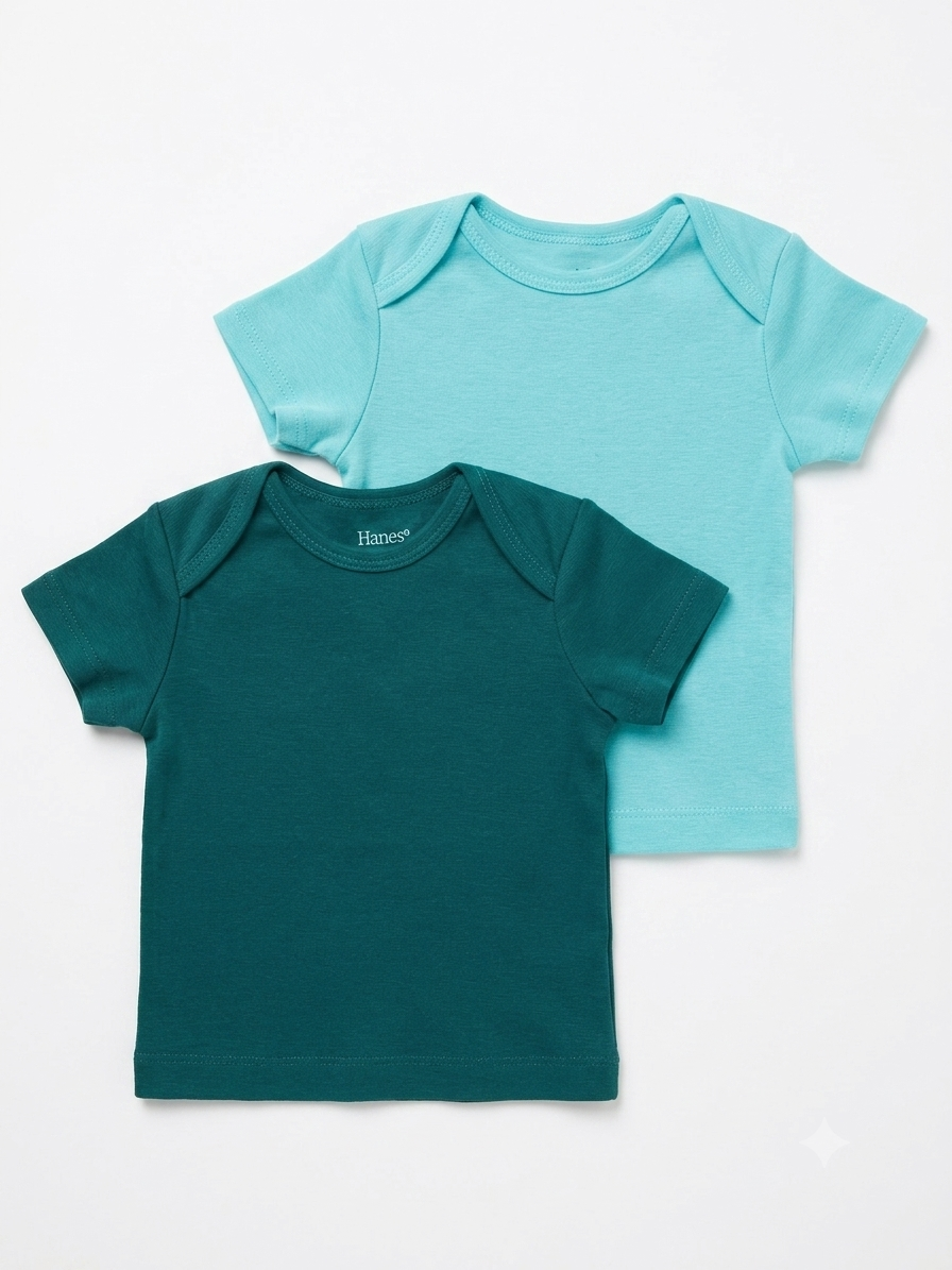 HANES ShortSleeve Undershirts for baby boys , 2 pcs