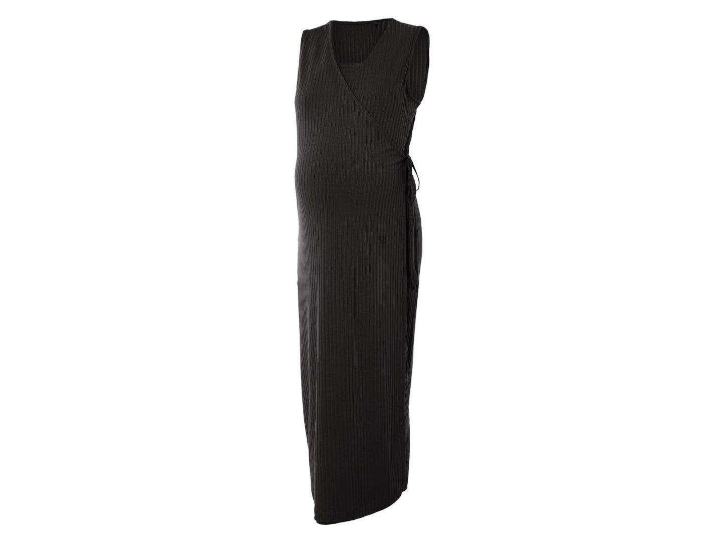 ESMARA Women’s Maternity ribbed Dress (Black)