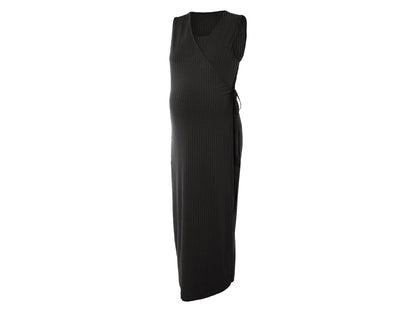 ESMARA Women’s Maternity ribbed Dress (Black)