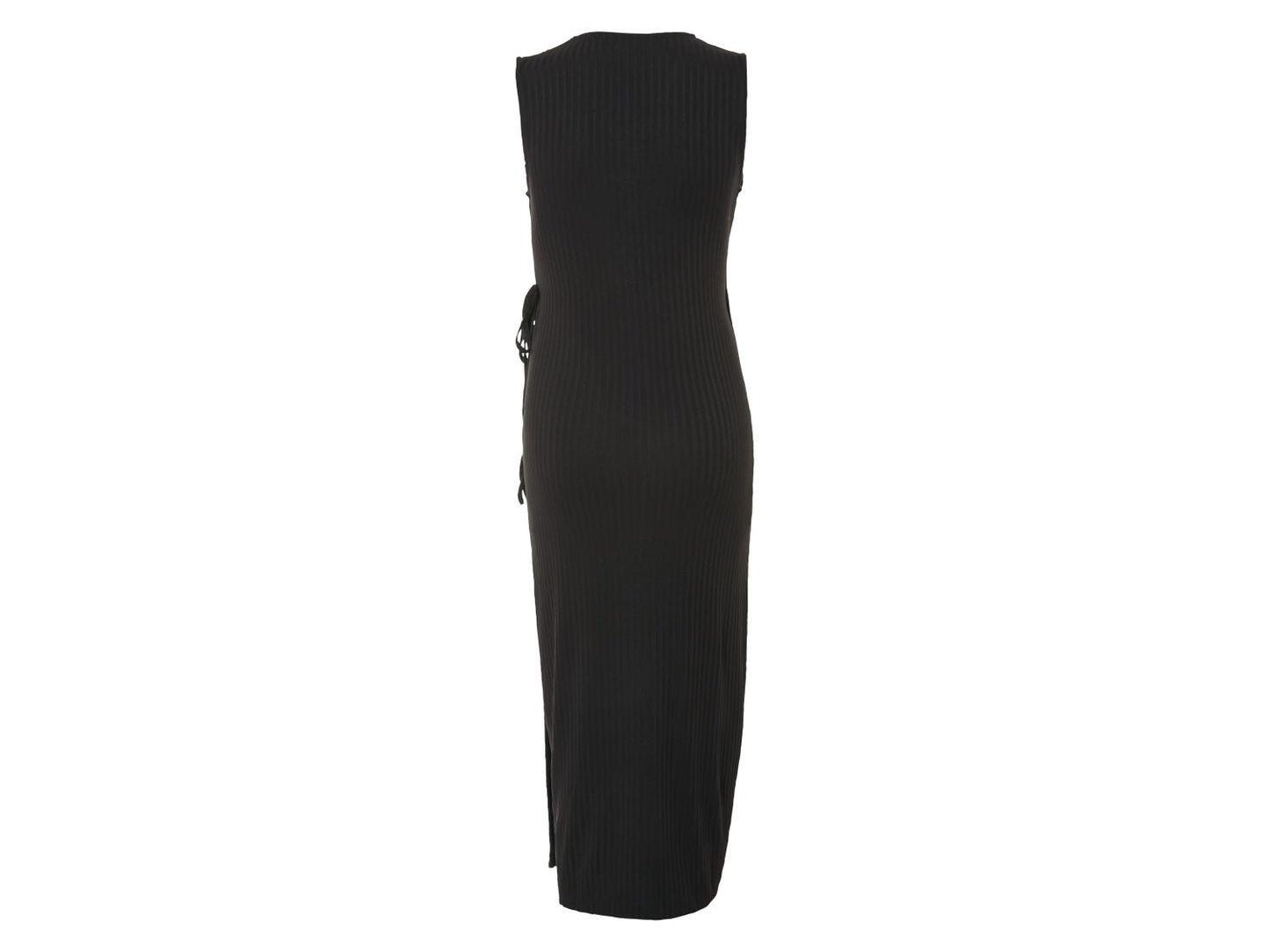 ESMARA Women’s Maternity ribbed Dress (Black)