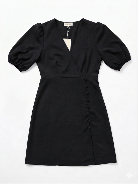CHARLIOR Women’s Satin mini dress (black)