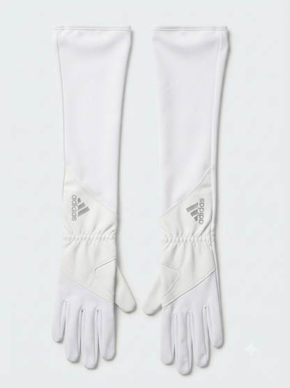 ADIDAS Sleeve Gloves , UV Protection Gloves (white)