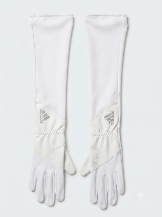 ADIDAS Sleeve Gloves , UV Protection Gloves (white)