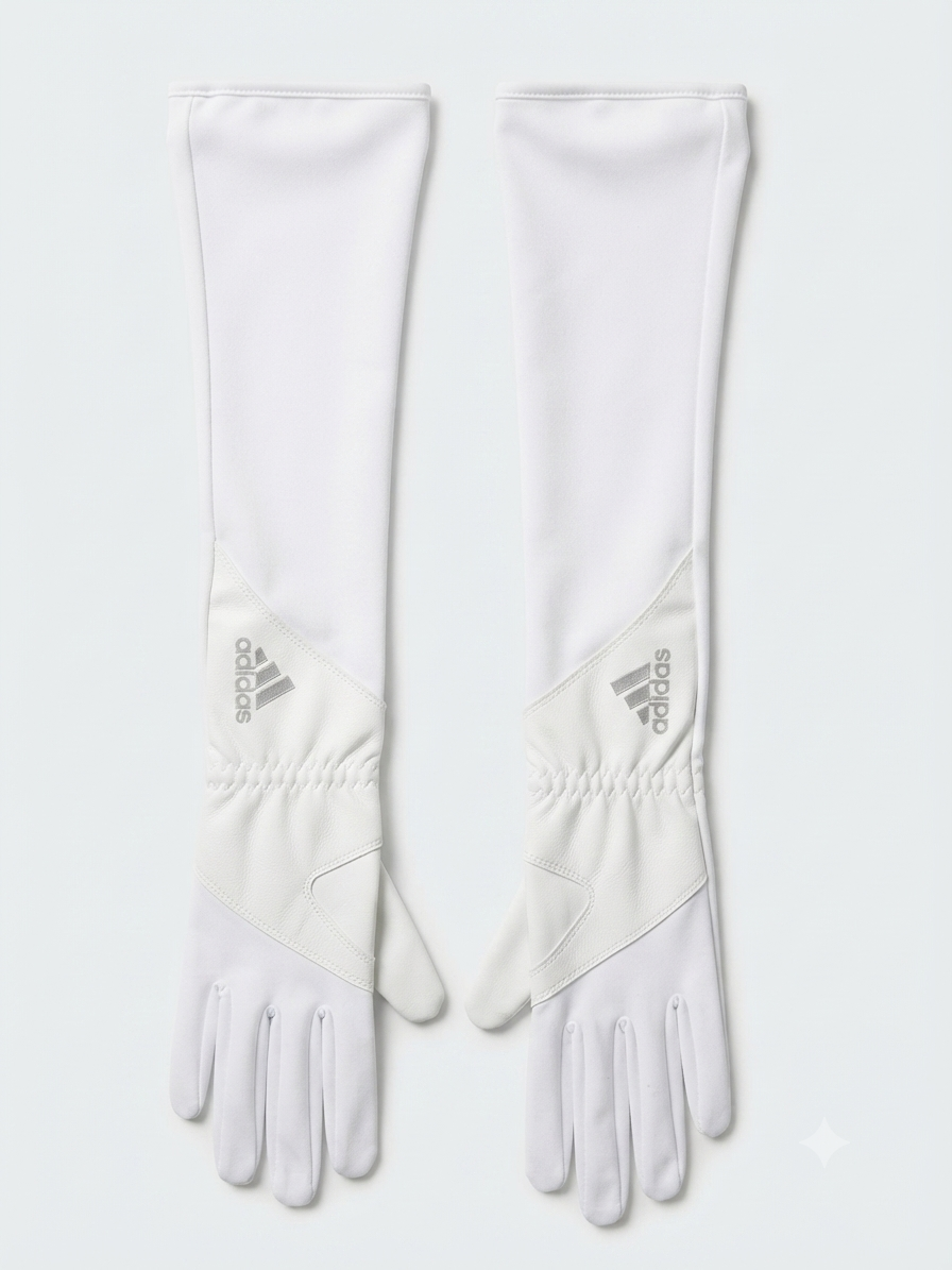 ADIDAS Sleeve Gloves , UV Protection Gloves (white)