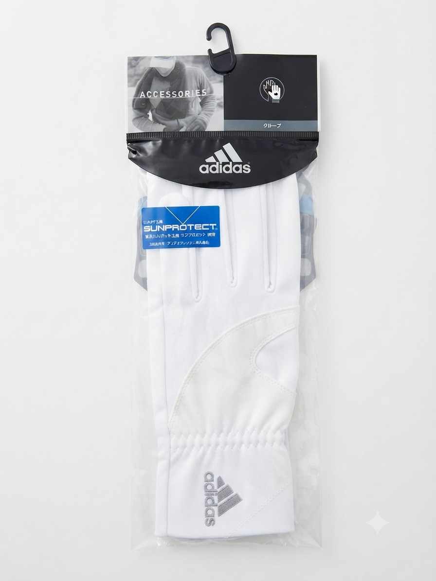 ADIDAS Sleeve Gloves , UV Protection Gloves (white)