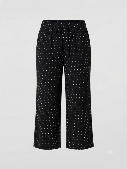 ESMARA Polka Dot Wide-leg Pants