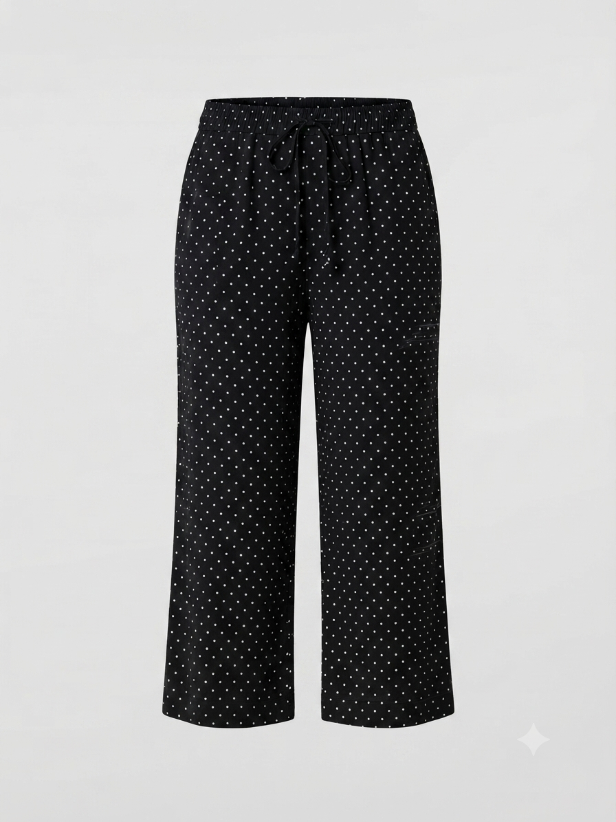 ESMARA Polka Dot Wide-leg Pants