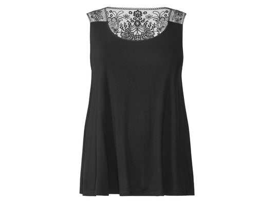 OYANDA Women’s Top with lace (Black)