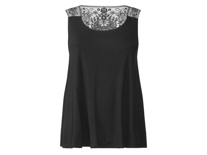 OYANDA Women’s Top with lace (Black)