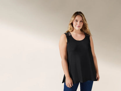 OYANDA Women’s Top with lace (Black)