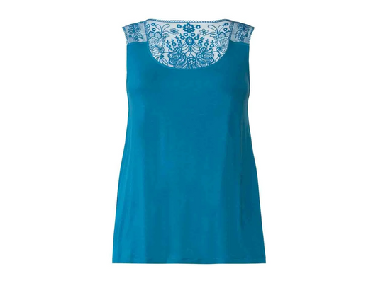 OYANDA Women’s Top with lace (Blue)