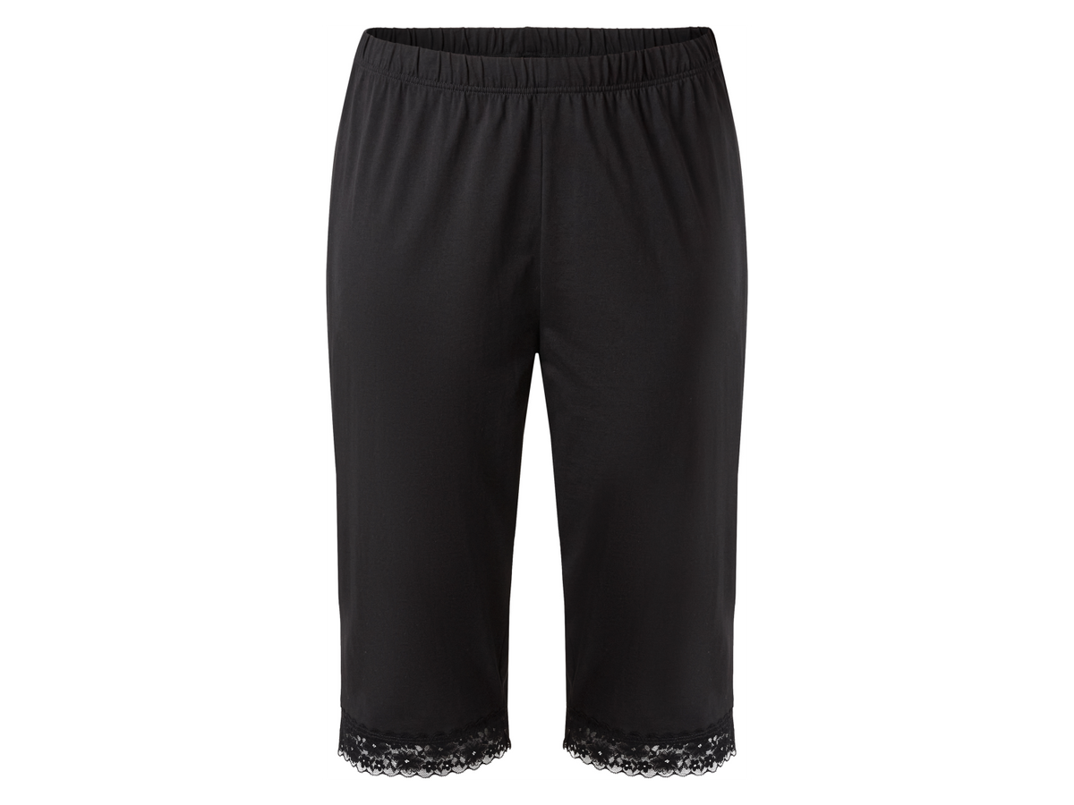 ESMARA Women’s Viscose PJ with lace (Black)