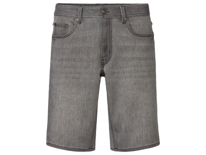 LIVERGY Men’s Sweat-denim Bermuda shorts (grey)