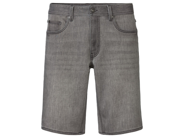 LIVERGY Men’s Sweat-denim Bermuda shorts (grey)