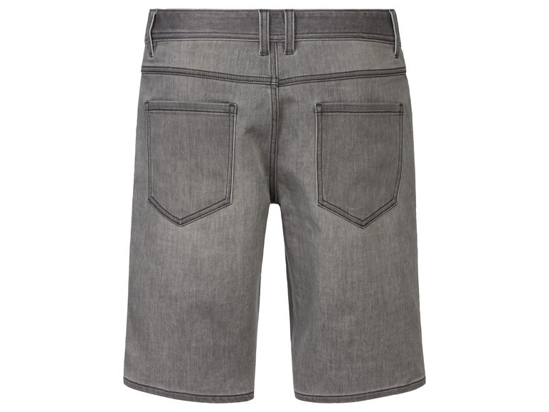 LIVERGY Men’s Sweat-denim Bermuda shorts (grey)